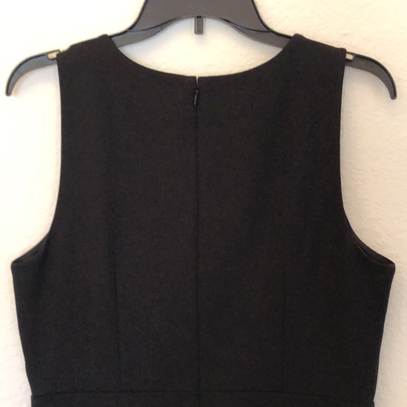 Loft A-line Black Ponte Eyelet-hem Dress     sz 8 - Picture 2 of 4